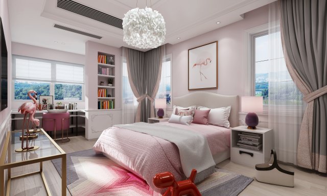 childrens bedroom 3Dモデル .c4d .max .obj .3ds .fbx .stl .blend 
