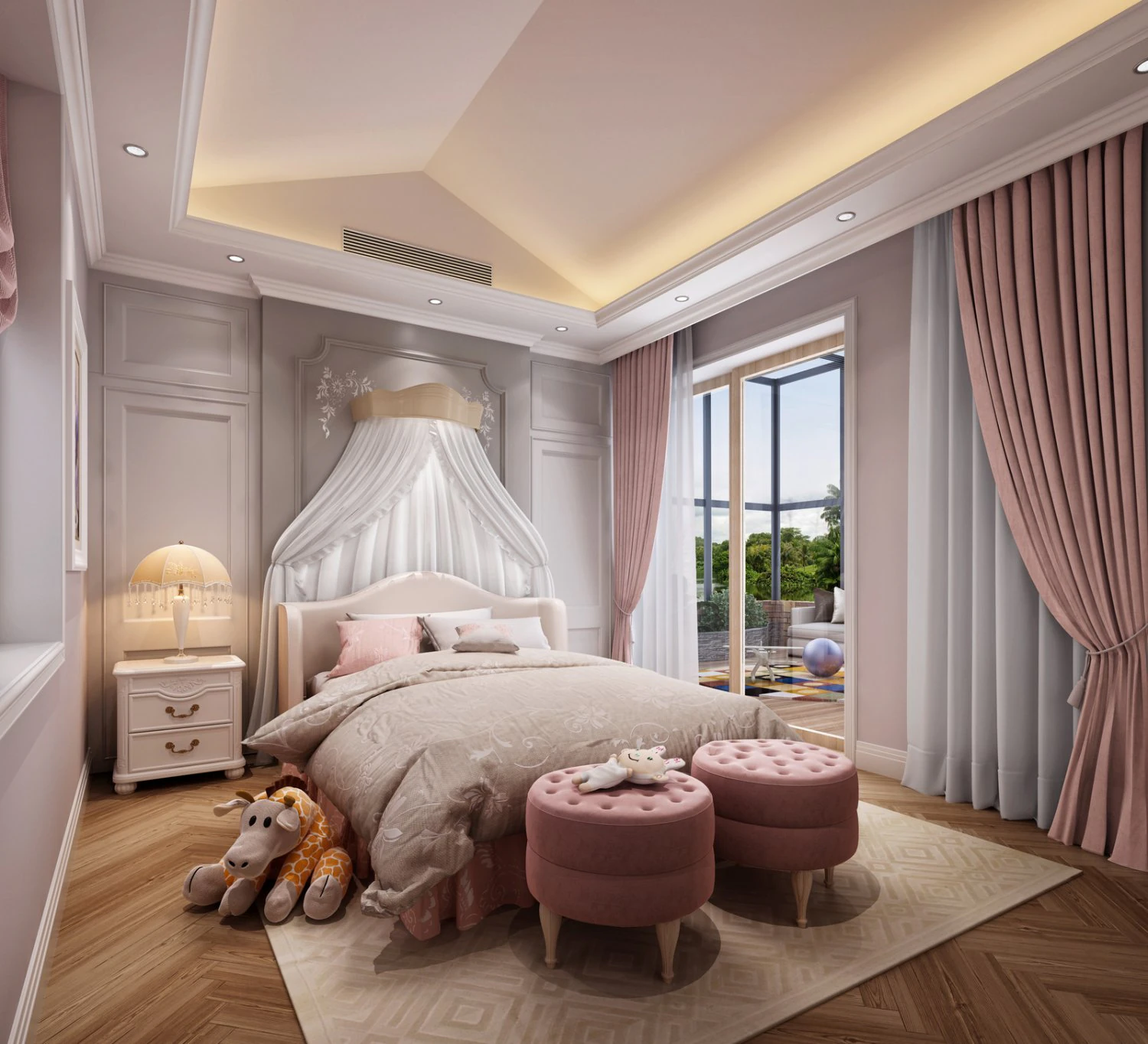 childrens bedroom 3D Model .c4d .max .obj .3ds .fbx .stl .blend 