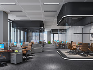 modern office 3D 模型