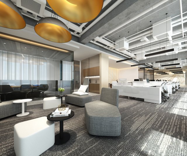 modern office 3D Model .c4d .max .obj .3ds .fbx .stl .blend 