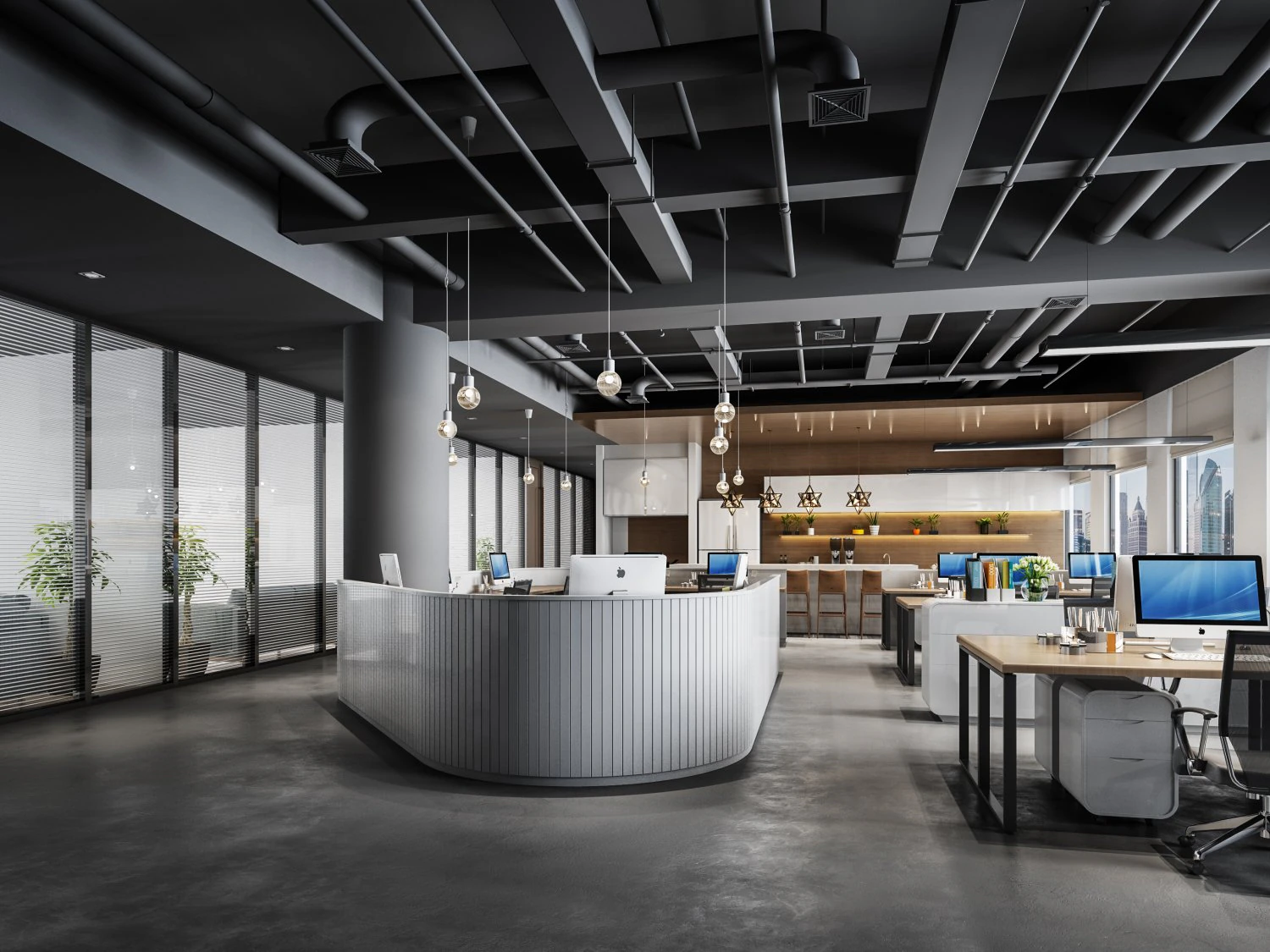 modern office 3D Model .c4d .max .obj .3ds .fbx .stl .blend 