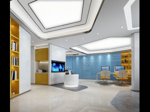 modern office 3D 模型