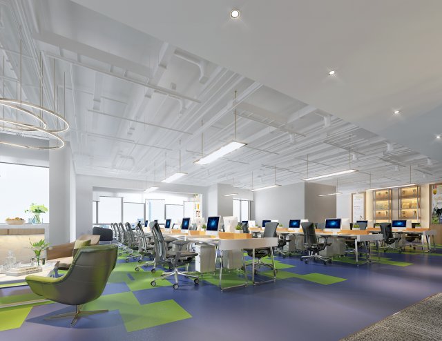modern office Model 3D .c4d .max .obj .3ds .fbx .stl .blend 