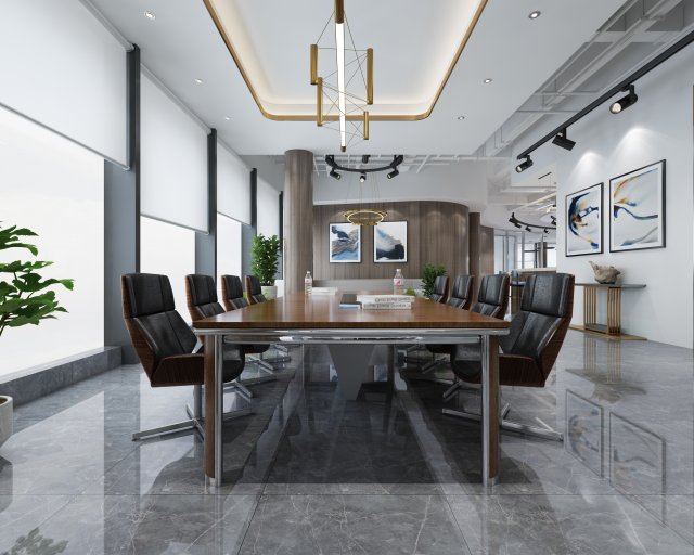 modern office 3D Модель .c4d .max .obj .3ds .fbx .stl .blend
