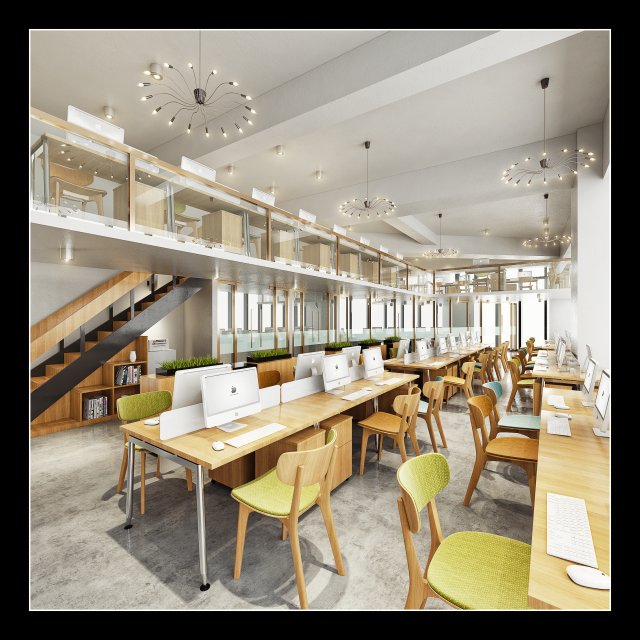 modern office 3D Model .c4d .max .obj .3ds .fbx .stl .blend 