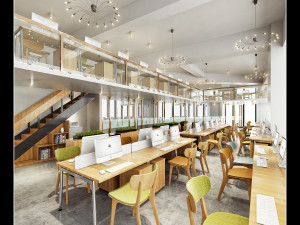 modern office 3D 模型