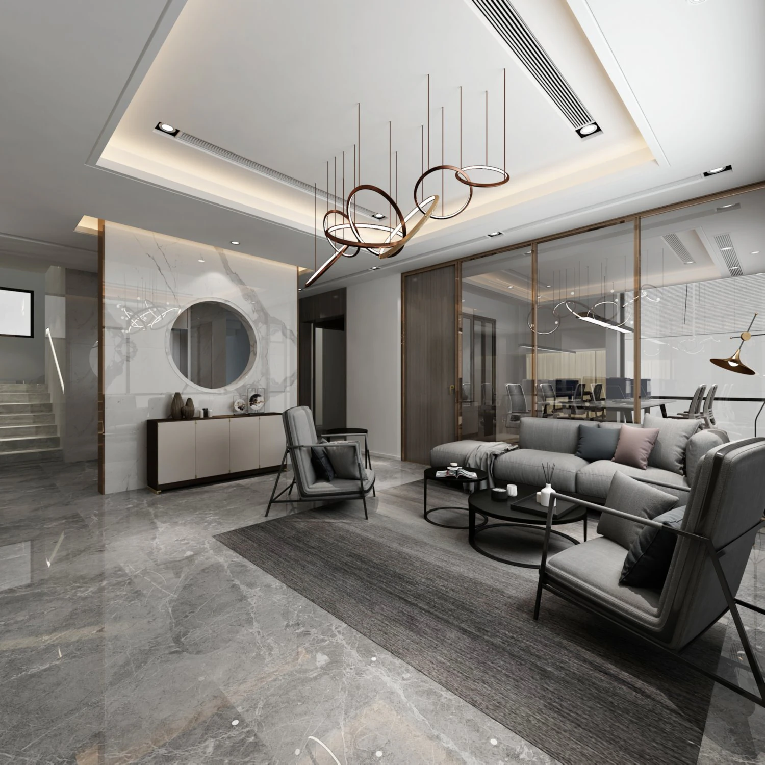 modern office 3D Model .c4d .max .obj .3ds .fbx .stl .blend 