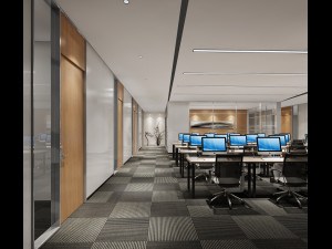 modern office 3D 模型