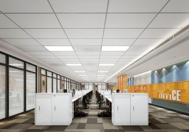 modern office 3D Модель .c4d .max .obj .3ds .fbx .stl .blend