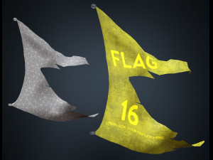 20 fully loop animated flags mid-poly Modelo 3D