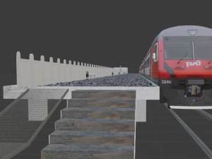 gare russe Modèle 3D