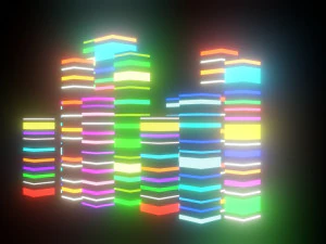 공상 과학 고층 빌딩 3D 모델