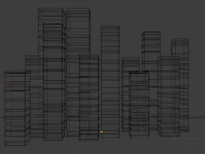 공상 과학 고층 빌딩 3D 모델