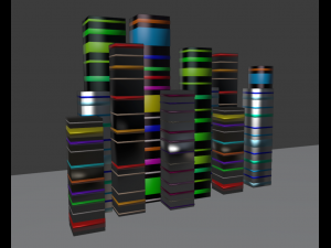 sci-fi skyscrapers 3D मॉडल