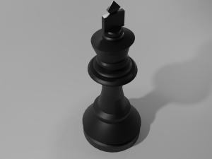 chess king piece Model 3D