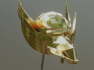 casco y espada alados de fantas&iacute;a Modelo 3D