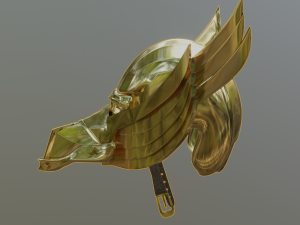 fantasy winged helmet and sword Model 3D