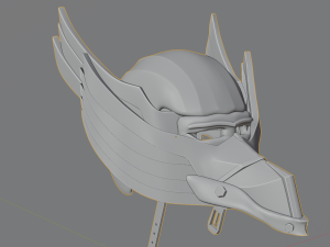 fantasy winged helmet and sword Model 3D