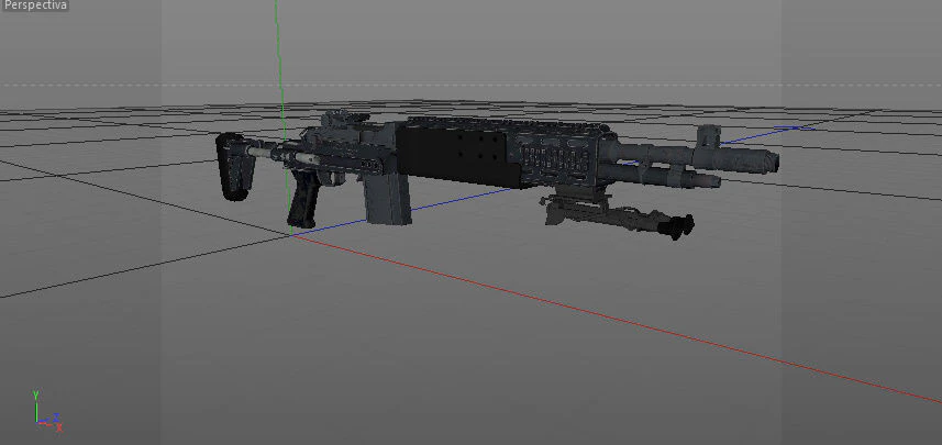 Weapons From PUBG Game Low-poly 3D Model .c4d .max .obj .3ds .fbx .stl .blend 