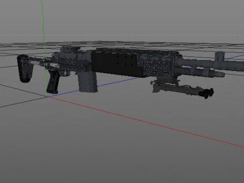 Senjata Dari Game PUBG Poli Rendah Model 3D