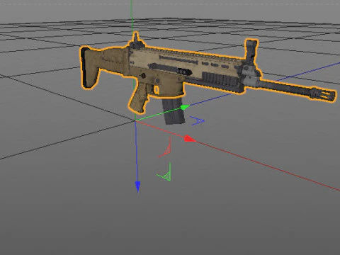 Weapons From PUBG Game Low-poly 3D Model