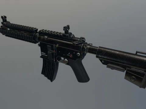 Weapons From PUBG Game Low-poly 3D Model