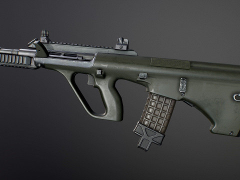 Weapons From PUBG Game Low-poly 3Dモデル