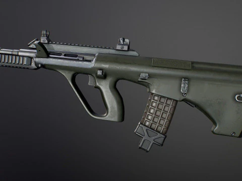 Weapons From PUBG Game Low-poly 3D Model