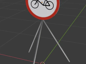 дорожный знак 3D Модель