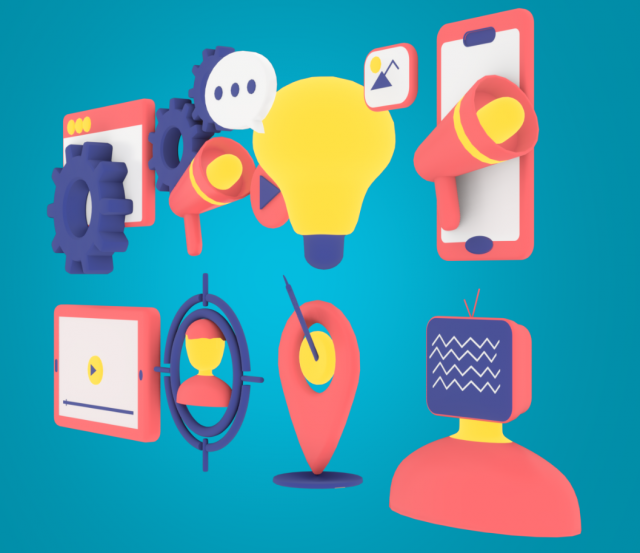 icons marketing 3D 모델 .c4d .max .obj .3ds .fbx .stl .blend 