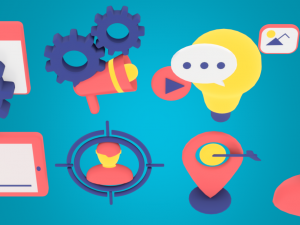 icons marketing 3D 모델