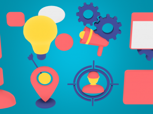 icons marketing 3D 모델