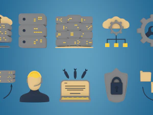 icons data center and hosting 3D Model