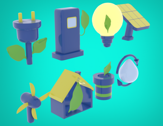 icon ecology 3D 모델 .c4d .max .obj .3ds .fbx .stl .blend 