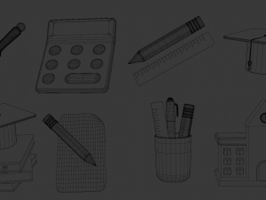 schol icons 3D Model