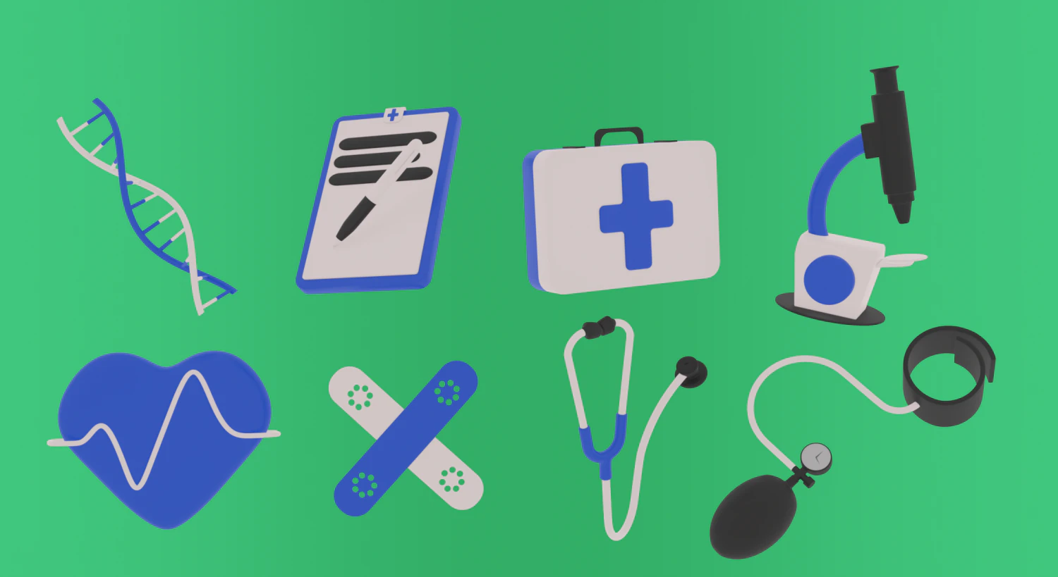 medicine icons 3D Model .c4d .max .obj .3ds .fbx .stl .blend 