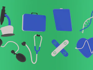 medicine icons 3D Model