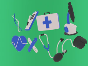 medicine icons 3D Model