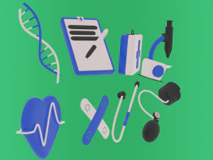 medicine icons 3D Model