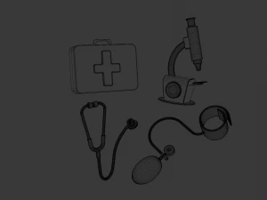 medicine icons 3D Model