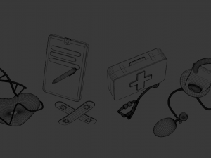 medicine icons 3D मॉडल