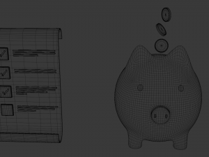 icons finance money 3Dモデル