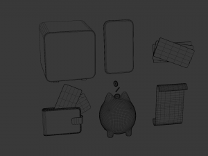 icons finance money 3Dモデル