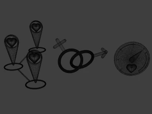 dating icons 3D Model