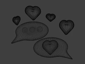 dating icons 3D Model