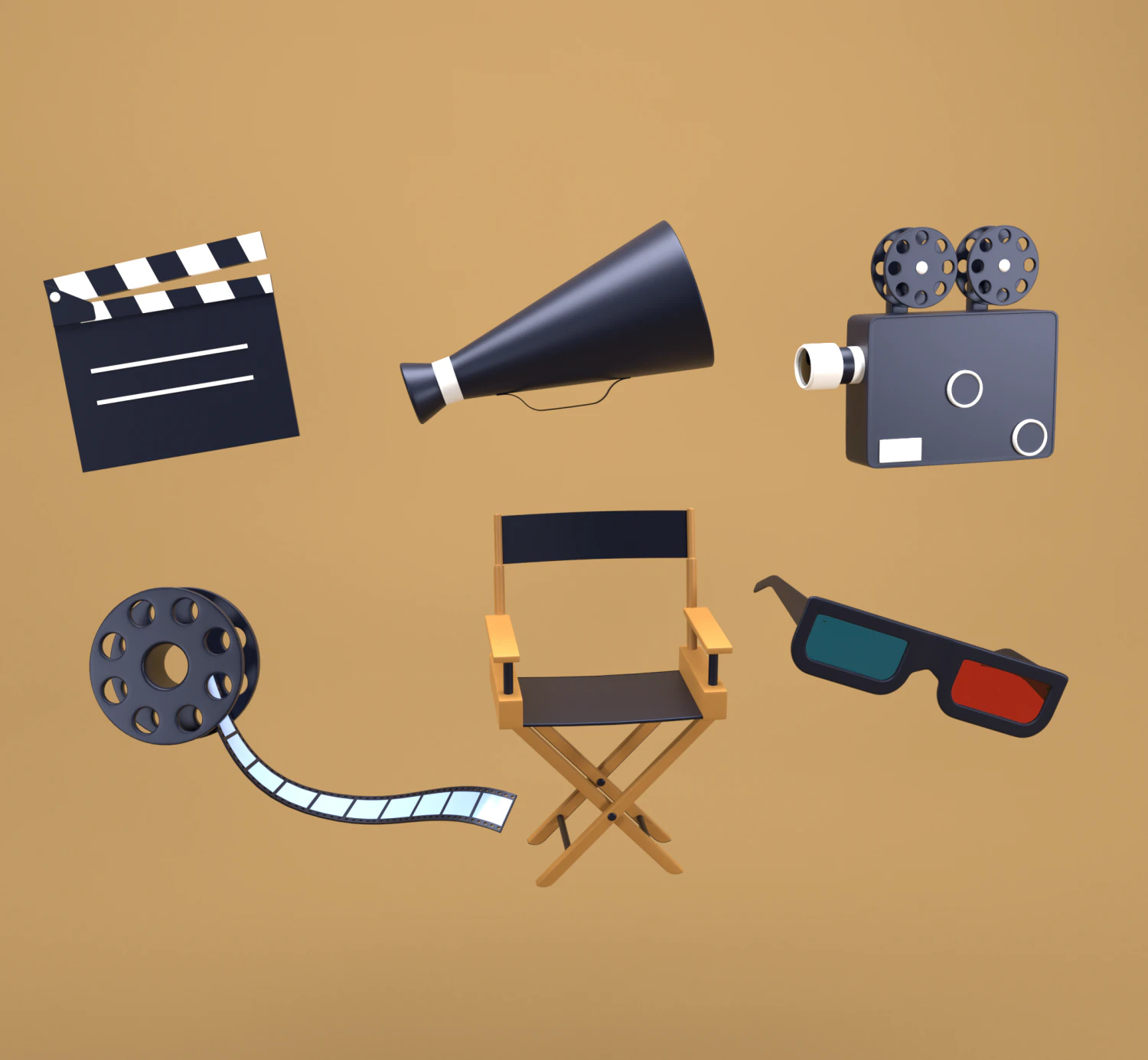 icons cinema 3D Model .c4d .max .obj .3ds .fbx .stl .blend 