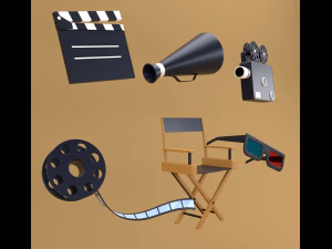 icons cinema 3D Model