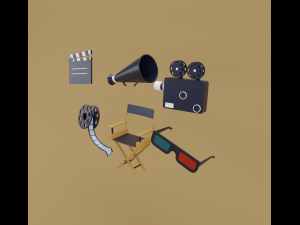 icons cinema 3D 模型
