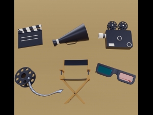 icons cinema 3D 模型