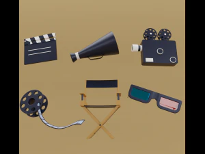 icons cinema 3D Model